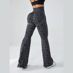 Leopart Damen Leggings mit weitem Bein
