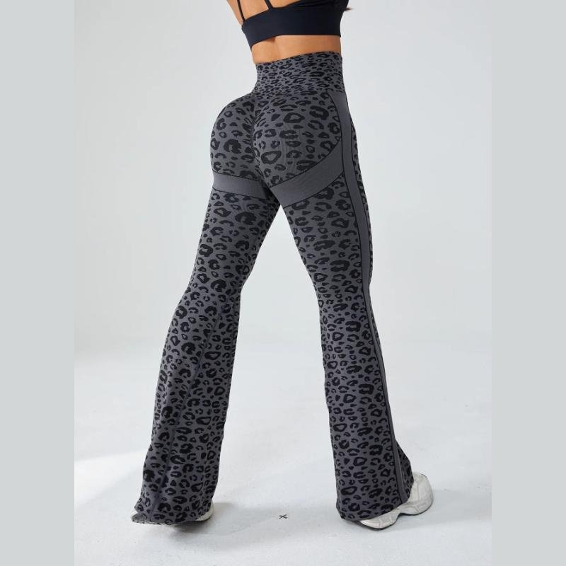 Leopart Damen Leggings mit weitem Bein