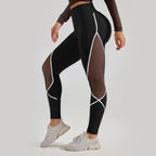 Damen Leggings aus Mesh mit hoher Taille