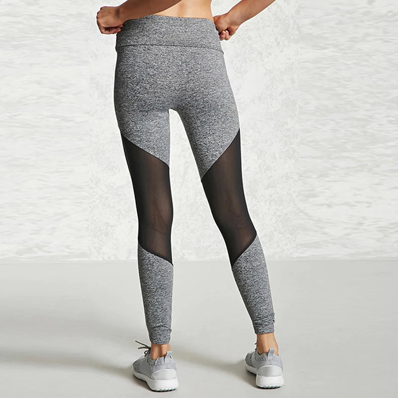 Damen-Sportleggings mit Patchwork-Muster