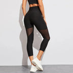 Damen-Sportleggings mit Patchwork-Muster