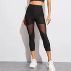 Damen-Sportleggings mit Patchwork-Muster