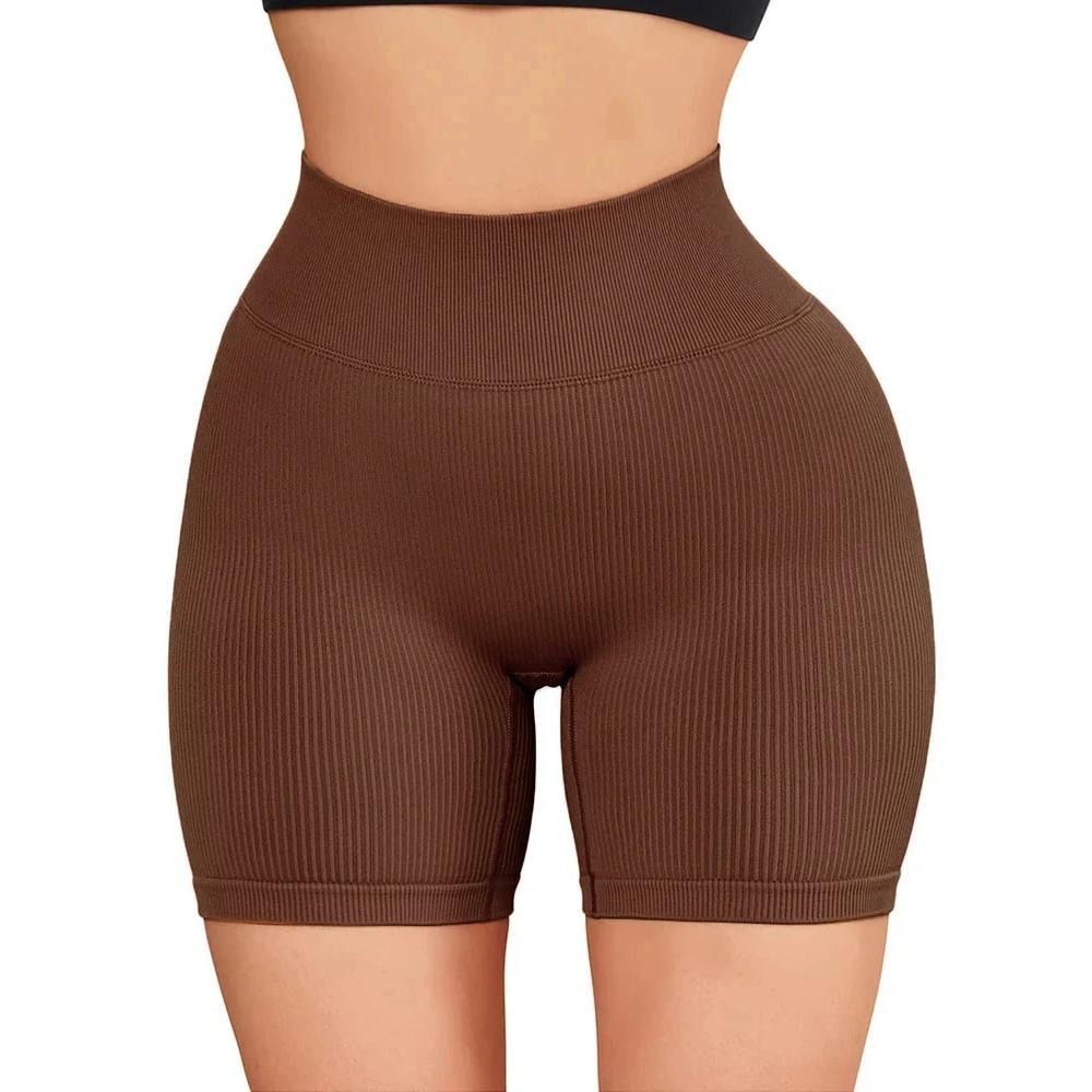 Damen-Sport shorts mit hoher Taille