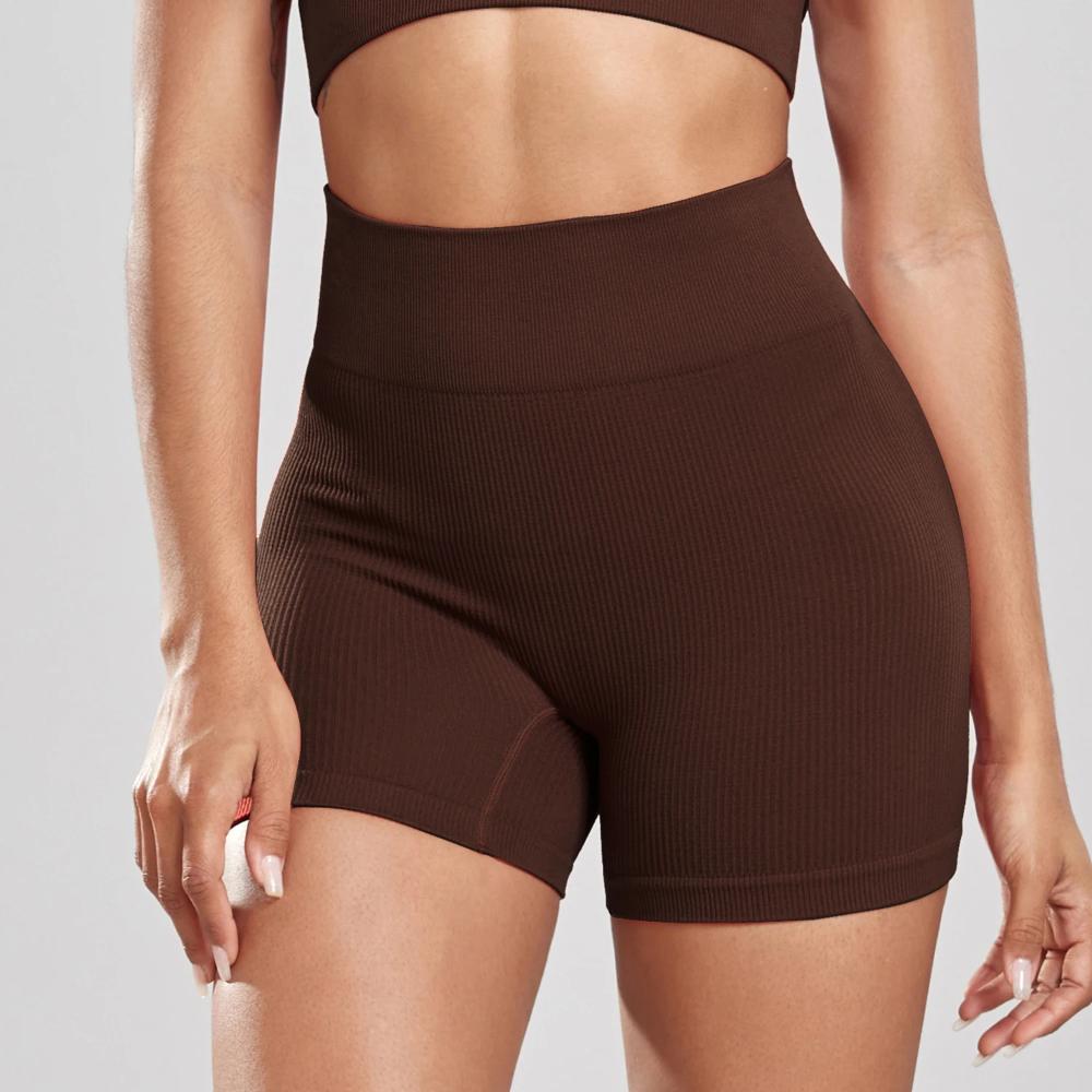 Damen-Sport shorts mit hoher Taille