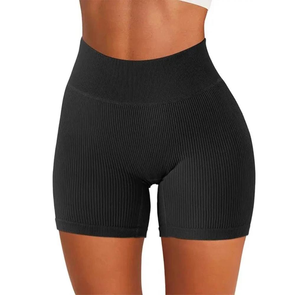 Damen-Sport shorts mit hoher Taille