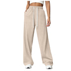 Damen Hose mit elastischer Taille und Seitentaschen