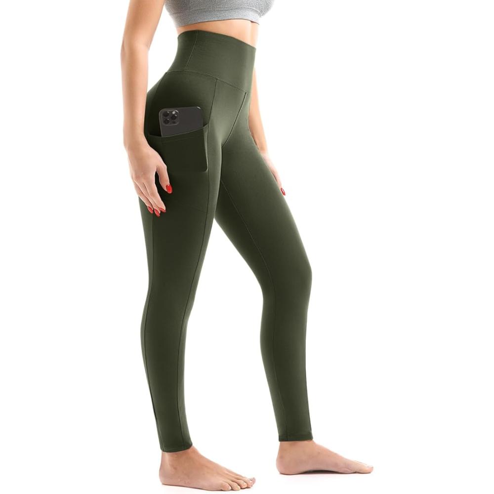 Damen Leggings mit hohem Bund und Taschen