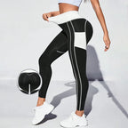 Damen Leggings mit hoher Taille und Tasche