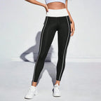 Damen Leggings mit hoher Taille und Tasche