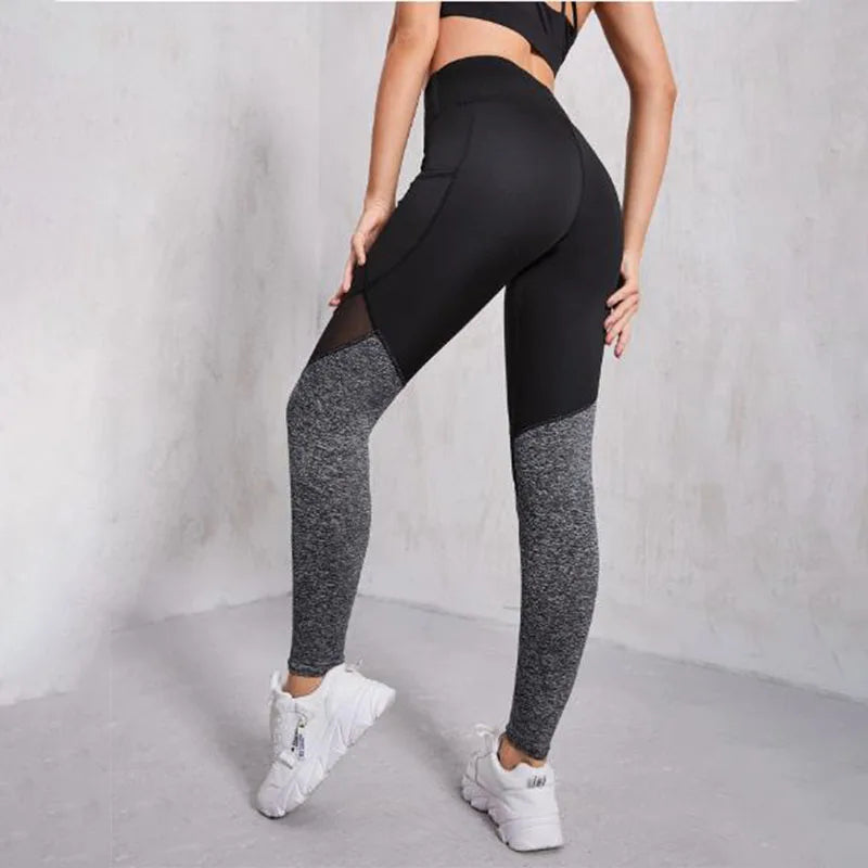 Damen Leggings mit hoher Taille und Tasche