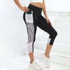 Damen Leggings mit Leopardenmuster