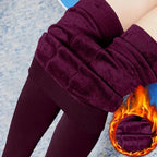 Dicke warme Thermo-Leggings mit hoher Taille für Damen