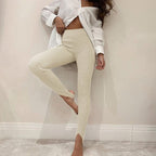 Gerippte Strickleggings für Damen