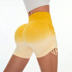 Sommer Leggings Shorts mit Farbverlauf für Damen