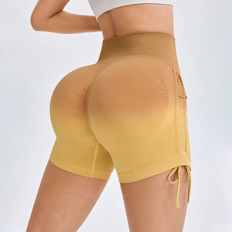 Sommer Leggings Shorts mit Farbverlauf für Damen