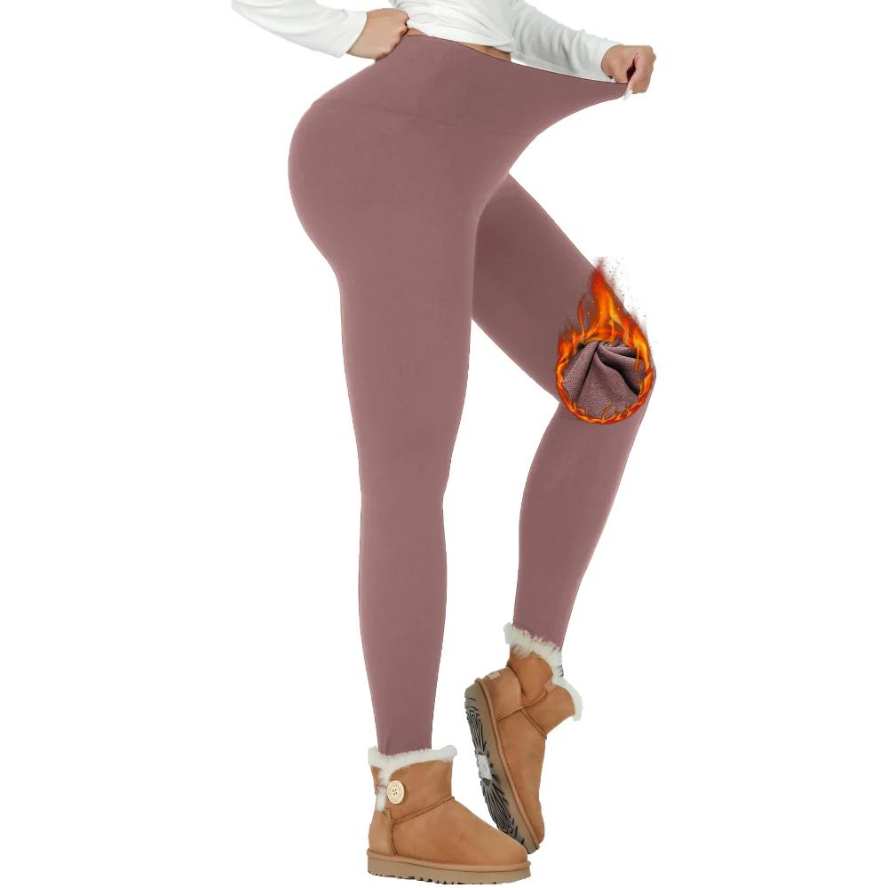 Thermisch warme Leggings mit hoher Taille für Damen