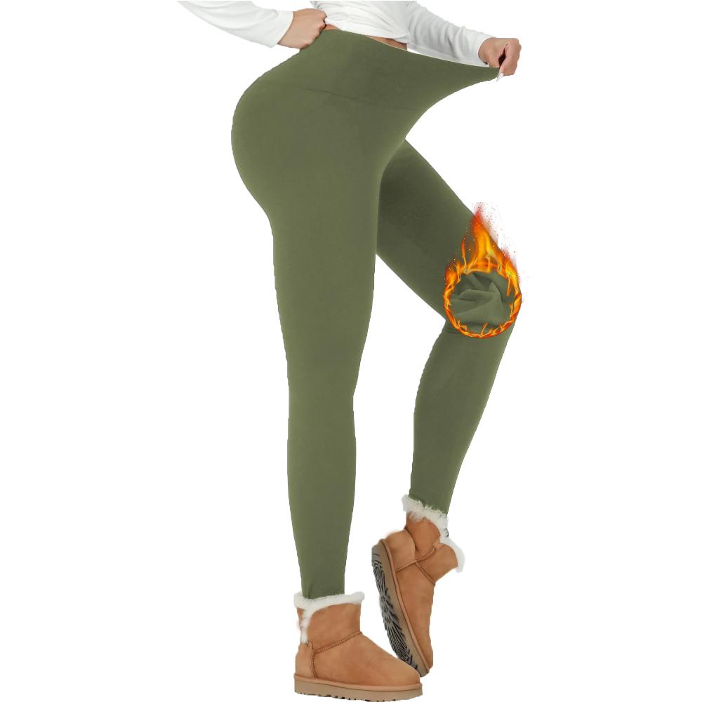 Thermisch warme Leggings mit hoher Taille für Damen