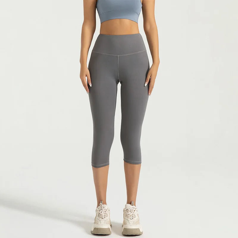 Wadenlange Leggings mit hoher Taille für Damen