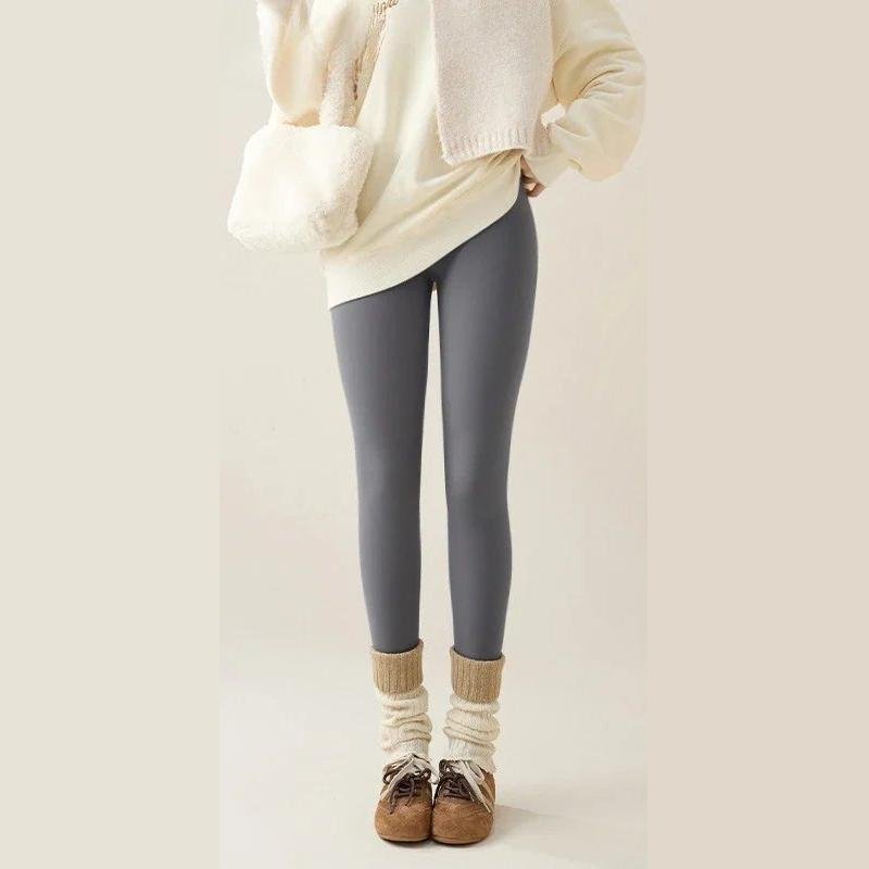 Warme, hautfarbene Leggings für Damen