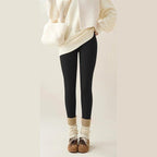 Warme, hautfarbene Leggings für Damen